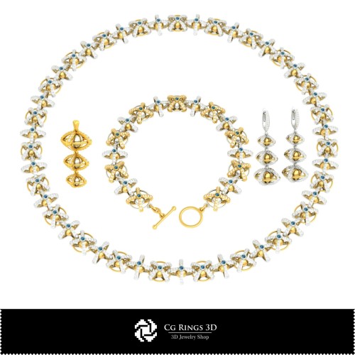 Ensemble de bijoux CAO 3D pour la maison, CAO 3D de bijoux, Ensembles de bijoux CAO 3D