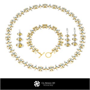 Set bijuterii CAD 3D pentru acasă, Bijuterii CAD 3D, Seturi de bijuterii CAD 3D