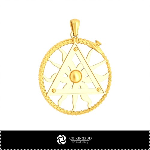 3D-Anhänger mit freimaurerischer Schlangen-Motiv für Zuhause, Schmuck 3D-CAD, Anhänger 3D-CAD, 3D-religiöse Anhänger
