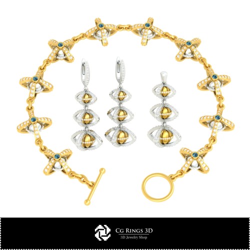 3D-CAD-Schmuckset Home, Schmuck 3D-CAD, Schmucksets 3D-CAD