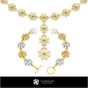 3D-CAD-Schmuckset für Zuhause, Schmuck 3D-CAD, Schmucksets 3D-CAD