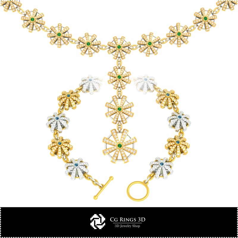 3D-CAD-Schmuckset für Zuhause, Schmuck 3D-CAD, Schmucksets 3D-CAD