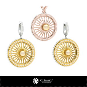 Conjunto de joyería CAD 3D para el hogar, Joyería CAD 3D, Conjuntos de joyería CAD 3D