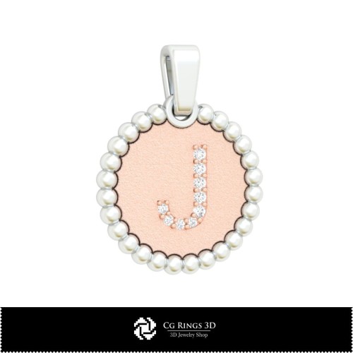 Collection 3D CAD de pendentifs avec initiales Maison, Bijoux 3D CAD, Collections de bijoux 3D CAD