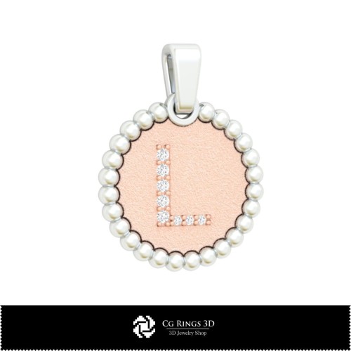 Collection 3D CAD de pendentifs avec initiales Maison, Bijoux 3D CAD, Collections de bijoux 3D CAD