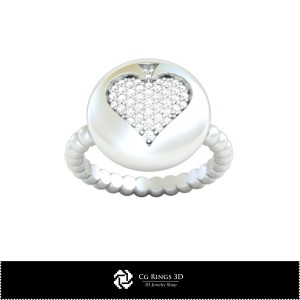 3D CAD Ring with Playing Cards Home, Jewelry 3D CAD, Rings 3D CAD , Diamond Rings 3D, Fashion Rings 3D 2