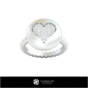 3D CAD Ring with Playing Cards Home, Jewelry 3D CAD, Rings 3D CAD , Diamond Rings 3D, Fashion Rings 3D 2