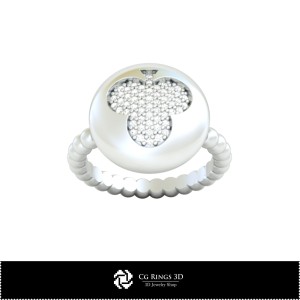 Inel CAD 3D cu cărți de joc Home, Bijuterii CAD 3D, Inele CAD 3D, Inele cu diamante 3D, Inele fashion 3D 2
