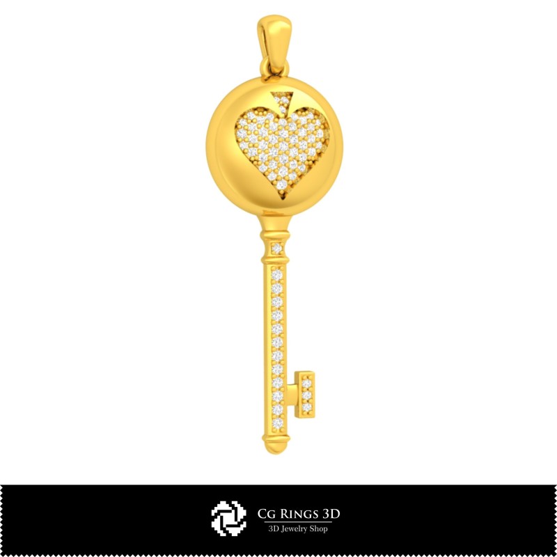 Ciondolo portachiavi 3D CAD con carte da gioco, Gioielli 3D CAD, Ciondoli 3D CAD, Ciondoli con diamante 3D