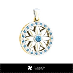 3D-Anhänger mit Diamanten Home, Schmuck 3D-CAD, Anhänger 3D-CAD, 3D-Diamantanhänger 2