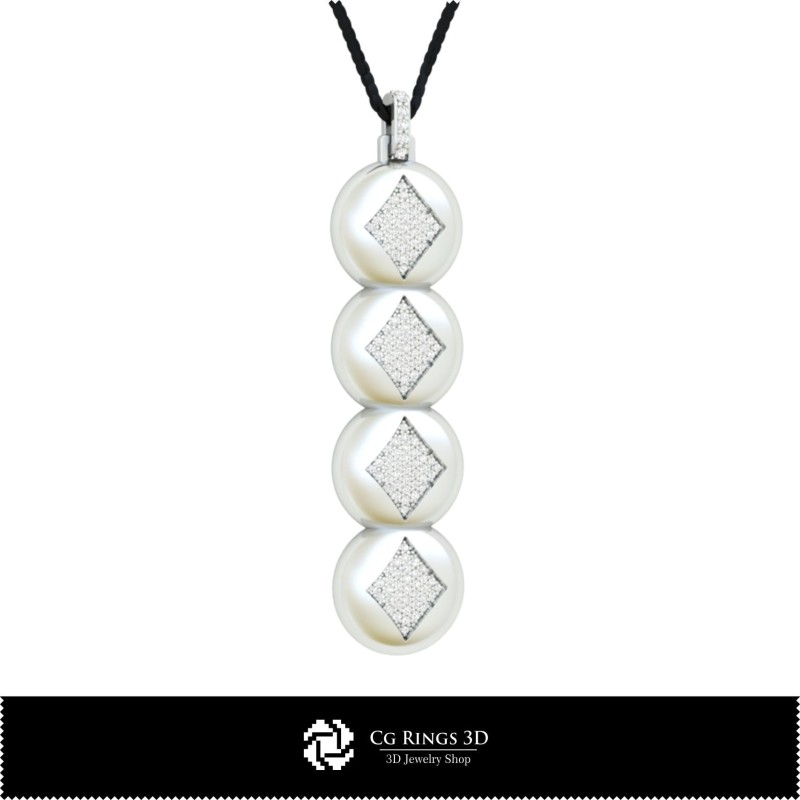 3D-CAD-Anhänger mit Spielkarten, Schmuck-3D-CAD, Anhänger-3D-CAD, 3D-Diamantanhänger, 3D-Kugelanhänger