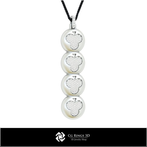 Pendentif 3D CAO avec cartes à jouer, Bijoux 3D CAO, Pendentifs 3D CAO, Pendentifs diamant 3D, Pendentifs boule 3D