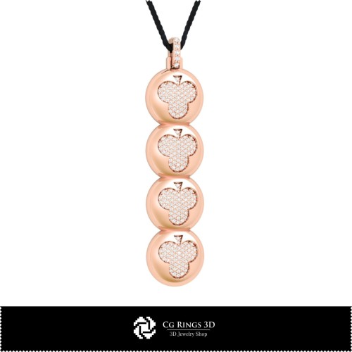 Pendentif 3D CAO avec cartes à jouer, Bijoux 3D CAO, Pendentifs 3D CAO, Pendentifs diamant 3D, Pendentifs boule 3D