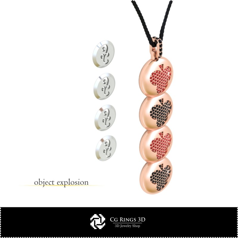 Pendentif 3D CAO avec cartes à jouer, Bijoux 3D CAO, Pendentifs 3D CAO, Pendentifs diamant 3D, Pendentifs boule 3D