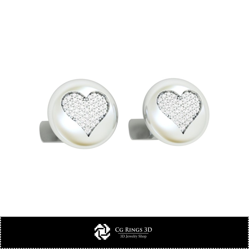 Boutons de manchette CAO 3D avec cartes à jouer pour la maison, Bijoux CAO 3D, Boutons de manchette CAO 3D, Boutons de