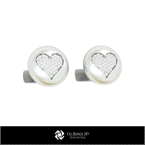 Boutons de manchette CAO 3D avec cartes à jouer pour la maison, Bijoux CAO 3D, Boutons de manchette CAO 3D, Boutons de
