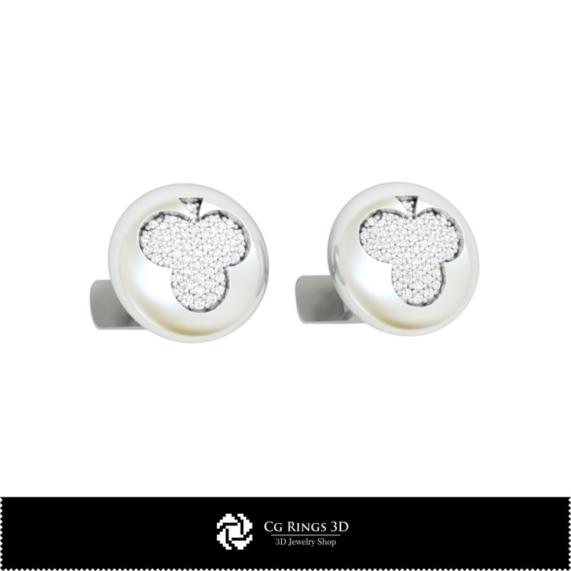 Boutons de manchette 3D CAO avec cartes à jouer pour la maison, bijouterie CAO 3D, boutons de manchette CAO 3D, boutons de