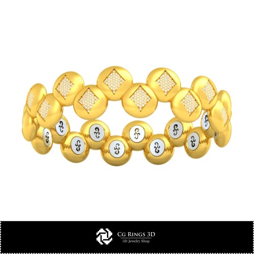 Bracelet 3D CAO avec cartes à jouer Maison, Bijoux 3D CAO, Bracelets 3D CAO, Bracelets diamants 3D, Bracelets 3D, Manchette 3D