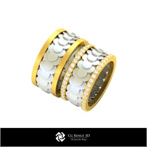 3D-CAD-Trauringe mit Spielkarten Zuhause, Schmuck 3D-CAD, Ringe 3D-CAD, Trauringe 3D, Eternity-Bänder 3D 2