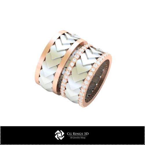 Anelli da Sposa 3D CAD con Carte da Gioco, Gioielli 3D CAD, Anelli 3D CAD, Fedi Nuziali 3D, Fedine Eternity 3D