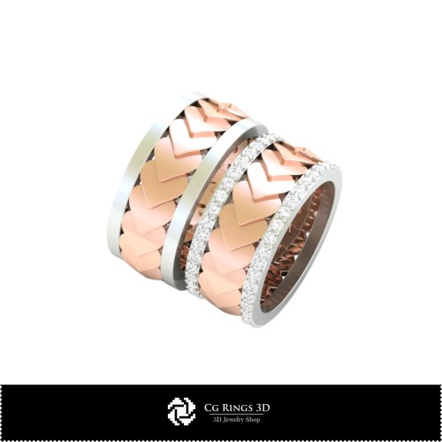 Anillos de boda CAD 3D con cartas de juego, Joyería CAD 3D, Anillos CAD 3D, Alianzas de boda 3D, Anillos eternity 3D