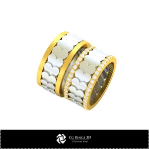 Alliances de mariage 3D CAD avec cartes à jouer, Bijoux 3D CAD, Bagues 3D CAD, Alliances 3D, Anneaux éternité 3D