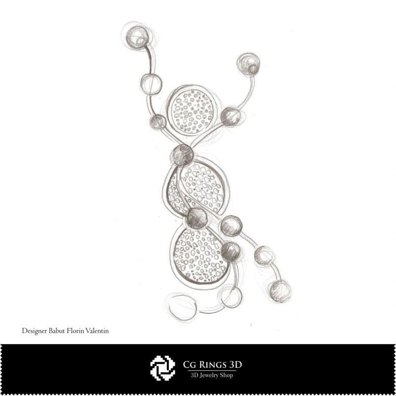 Boceto de broche de muñeco de nieve - Diseño de joyería - Bocetos de joyería