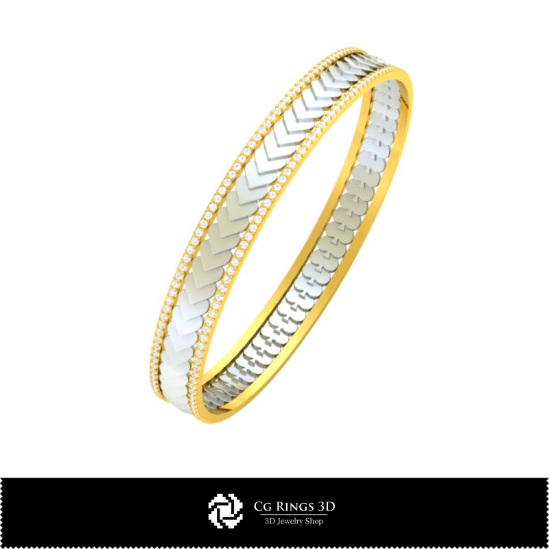 Bracciale 3D CAD con Carte da Gioco, Gioielli 3D CAD, Bracciali 3D CAD, Bracciali con Diamanti 3D, Bracciali 3D, Bracciale a