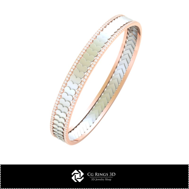 Bracciale CAD 3D con Carte da Gioco, Gioielli CAD 3D, Bracciali CAD 3D, Bracciali con Diamanti 3D, Bracciali 3D, Bracciale
