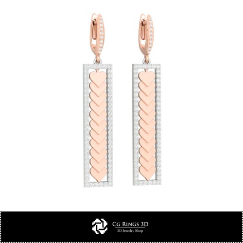 Boucles d'oreilles 3D CAO avec cartes à jouer pour la maison, Bijoux 3D CAO, Boucles d'oreilles 3D CAO, Boucles d'oreilles