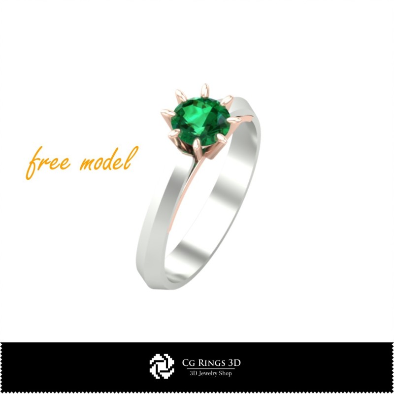 3D Engagement Ring - Free 3D Model Home, Engagement Rings 3D, Jewelry 3D CAD, Free 3D Jewelry, Rings 3D CAD , Solitaire Rings 3