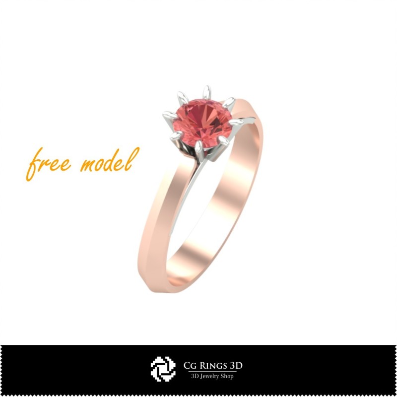 3D-Verlobungsring - Kostenloses 3D-Modell Zuhause, 3D-Verlobungsringe, Schmuck 3D-CAD, Kostenlose 3D-Schmuckmodelle, Ringe