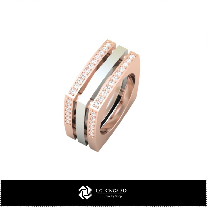 Anello 3D con Diamanti Home, Gioielleria 3D CAD, Anelli 3D CAD, Fedi Nuziali 3D, Anelli con Diamanti 3D