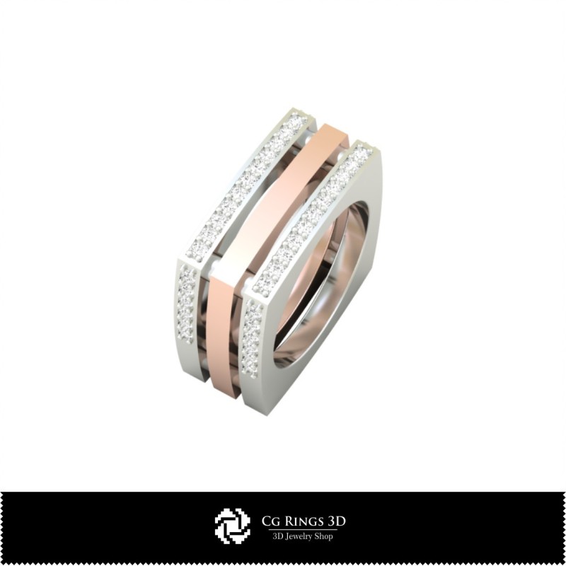 Anello 3D con Diamanti Home, Gioielleria 3D CAD, Anelli 3D CAD, Fedi Nuziali 3D, Anelli con Diamanti 3D