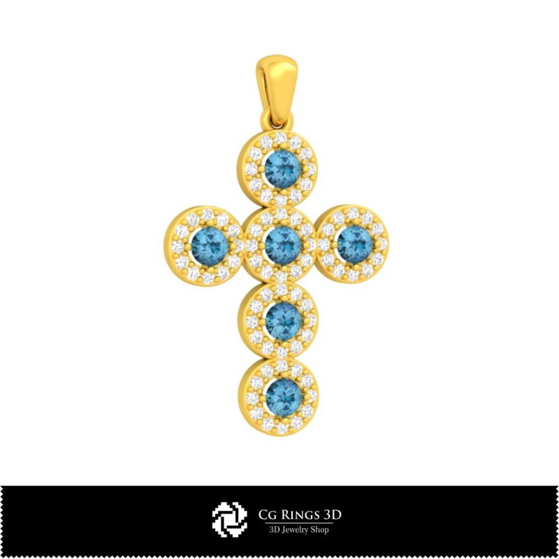 Schmuck-Kreuz 3D-CAD Schmuck 3D-CAD, Anhänger 3D-CAD, 3D-religiöse Anhänger