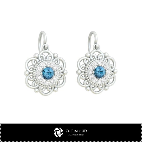 Pendientes CAD 3D para el hogar, Joyería CAD 3D, Pendientes CAD 3D, Pendientes colgantes 3D