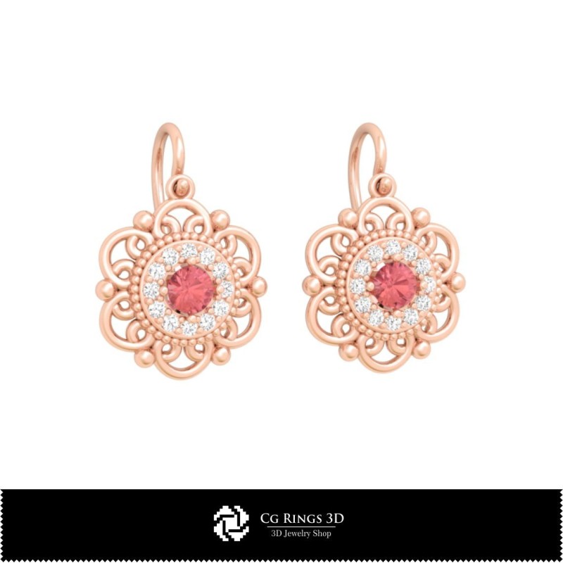 Pendientes CAD 3D para el hogar, Joyería CAD 3D, Pendientes CAD 3D, Pendientes colgantes 3D