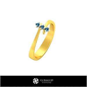 Joyería - Anillo CAD 3D Joyería CAD 3D, Anillos CAD 3D, Anillos de diamantes CAD 3D