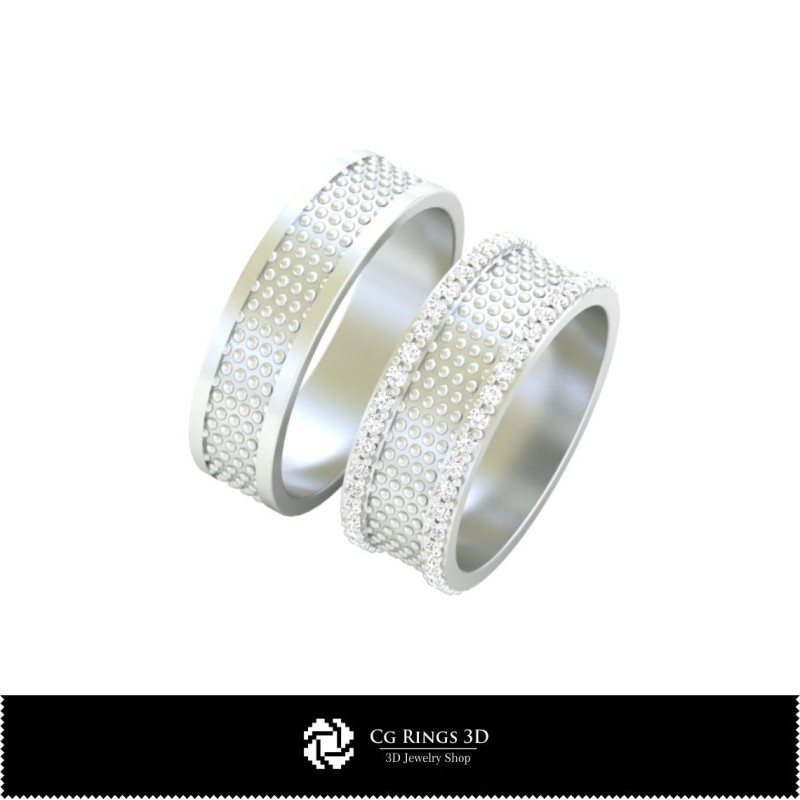 Anelli da matrimonio 3D CAD Home, Gioielli 3D CAD, Anelli 3D CAD, Fedi nuziali 3D