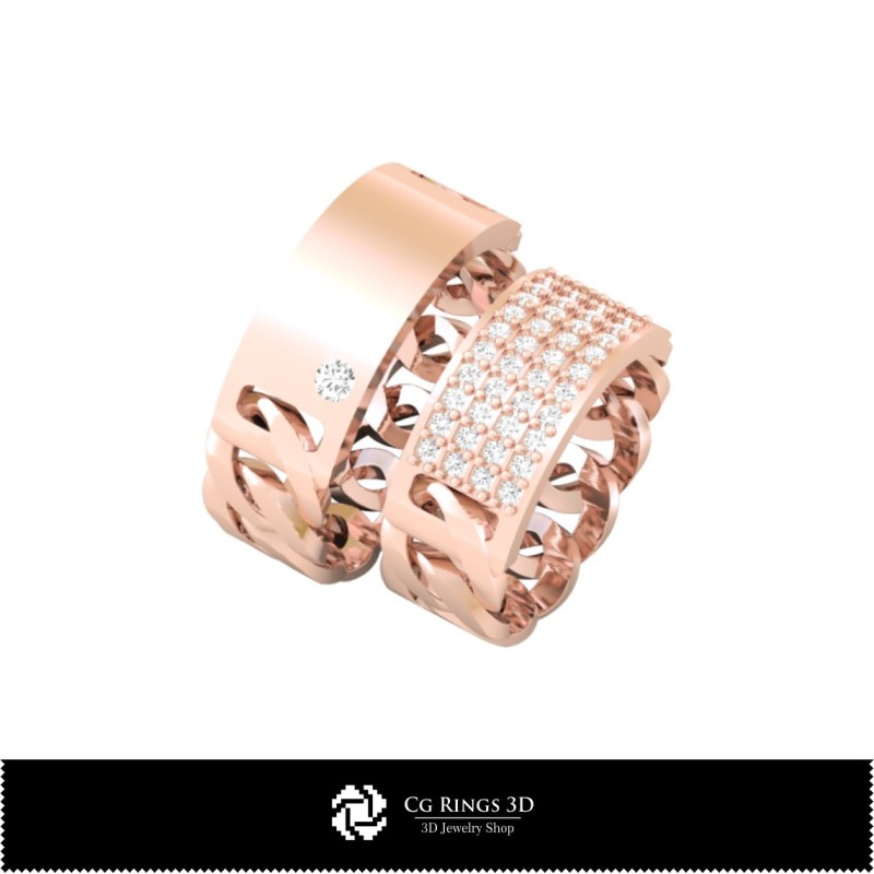 钻石3D婚戒 家居，珠宝3D CAD，戒指3D CAD，婚戒3D