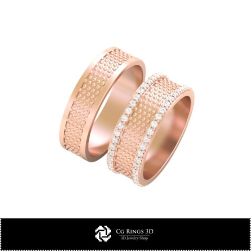 Anelli da matrimonio 3D CAD Home, Gioielli 3D CAD, Anelli 3D CAD, Fedi nuziali 3D