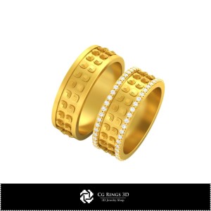 Anelli da matrimonio CAD 3D, Gioielli CAD 3D, Anelli CAD 3D, Fedine CAD 3D