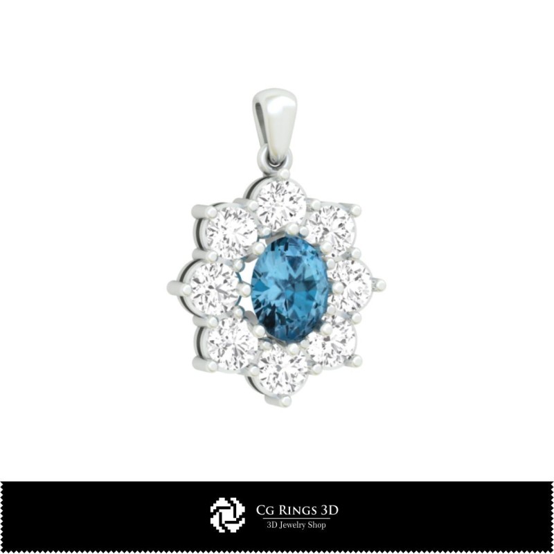 Schmuck-Anhänger 3D CAD Schmuck 3D CAD, Anhänger 3D CAD, 3D Diamant-Anhänger, 3D Blumen-Anhänger
