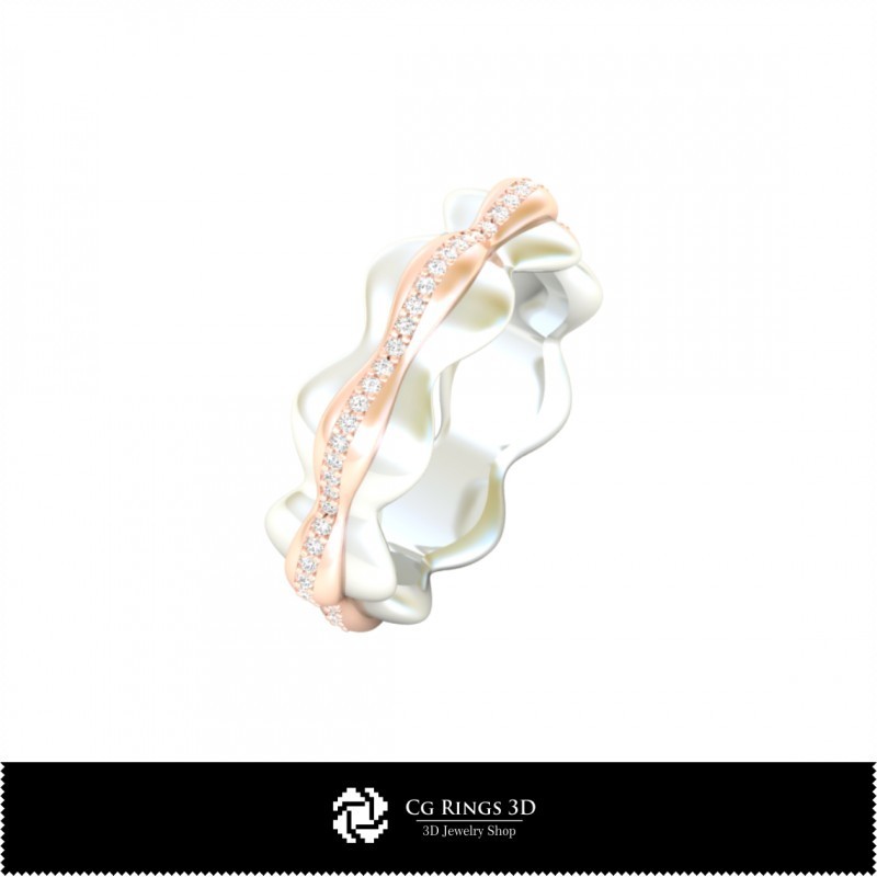Bague Eternité 3D Home, Bijoux CAO 3D, Bagues CAO 3D, Alliances 3D, Anneaux Eternité 3D