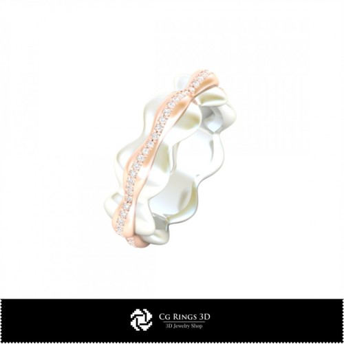 Anillo de banda de eternidad 3D Inicio, Joyería CAD 3D, CAD 3D de anillos, Aros de boda 3D, Bandas de eternidad 3D