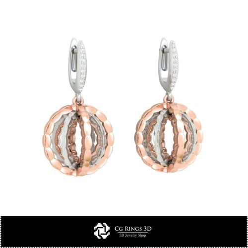 Boucles d'oreilles DAO 3D, Joaillerie DAO 3D, Boucles d'oreilles DAO 3D, Boucles d'oreilles diamant 3D