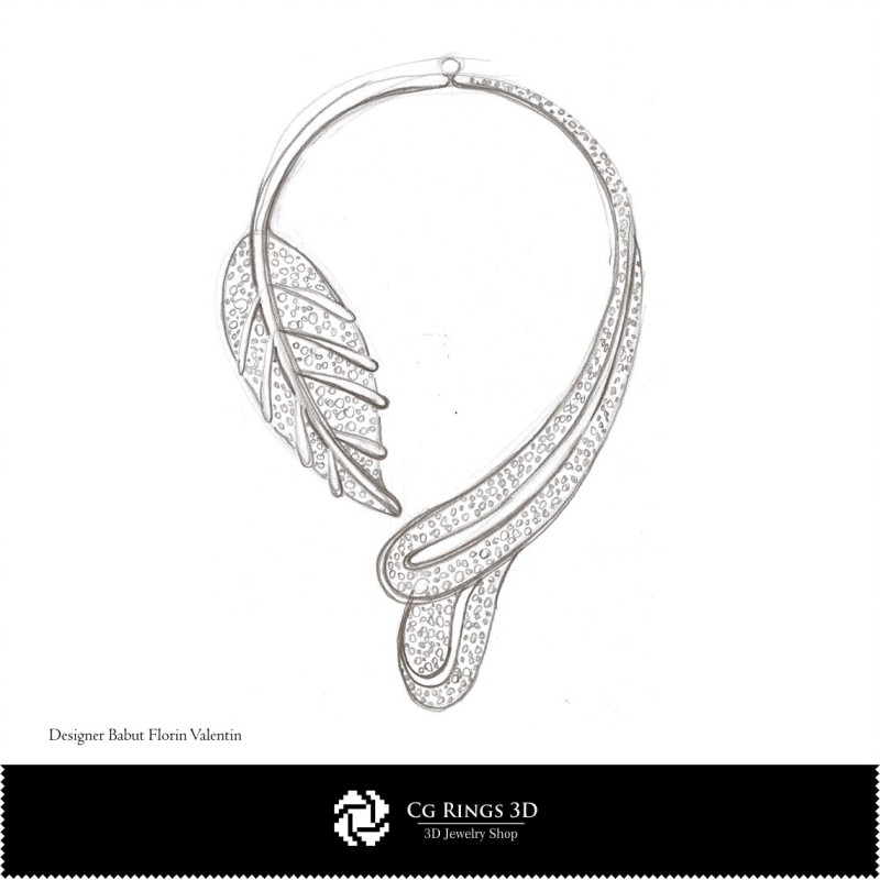 Boceto de collar-concepto de diseño de joyería-Bocetos de joyería