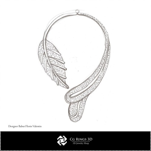 Boceto de collar-concepto de diseño de joyería-Bocetos de joyería