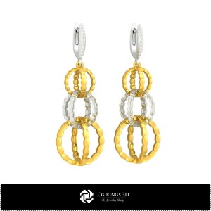 3D-CAD-Ohrringe Home, Schmuck 3D-CAD, Ohrringe 3D-CAD, 3D-Hängeohrringe