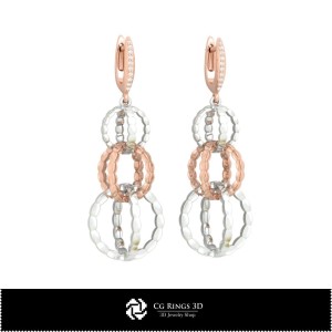 Pendientes CAD 3D, CAD 3D para Joyería, Pendientes CAD 3D, Pendientes Colgantes 3D 2